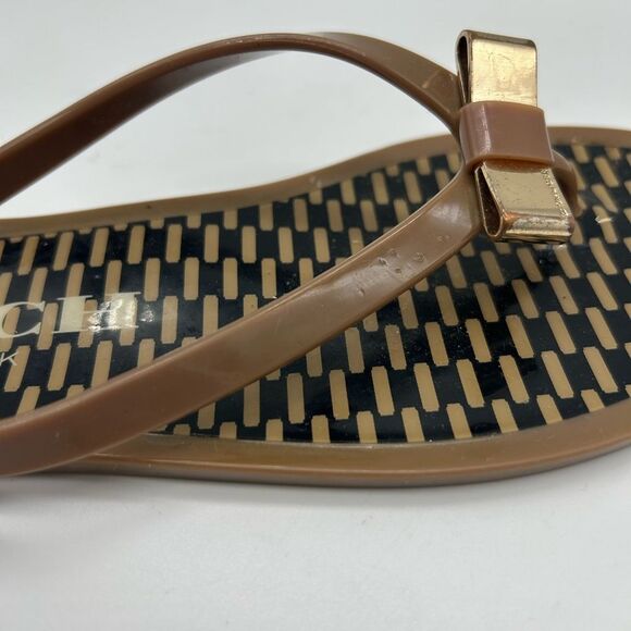 Coach Landon Jelly Flip Flops with Bow Accents Size 6B - Picture 10 of 13